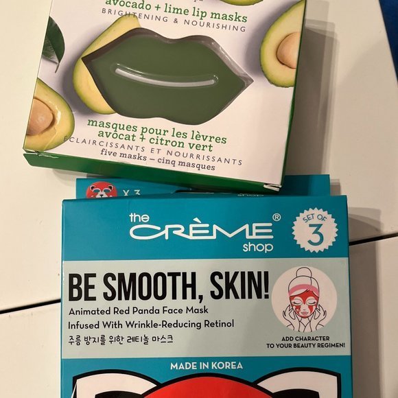 Face Masks (w/ Retinol) (3) and Avocado & Lime Lip Masks (5) (new‎ / w/a/x) - Picture 3 of 7